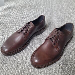 eleventy Men's Derby Leather Dress Shoes, Size EU 40/US 7.5, Color Brown